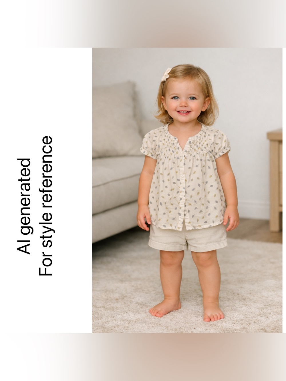 🇪🇸👍GUC ZARA | 24 m | Toddler White Summer Smocked Leaf print blouse - Picture 2 of 14